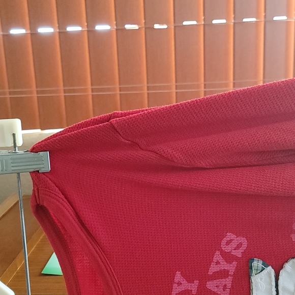 Red Festive Old Navy Christmas Long Sleeve Shirt - Picture 6 of 8